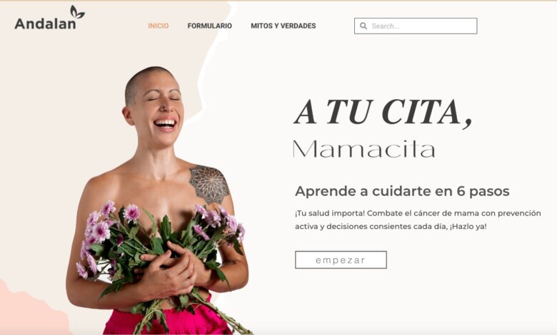 A tu cita mamacita: Andalan presenta una plataforma para que puedas realizarte un autoexamen de mama