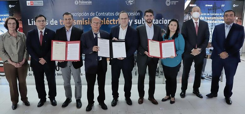 PROINVERSIÓN: Suscriben contratos de concesión de cinco proyectos eléctricos que beneficiarán a 5.5 millones de peruanos