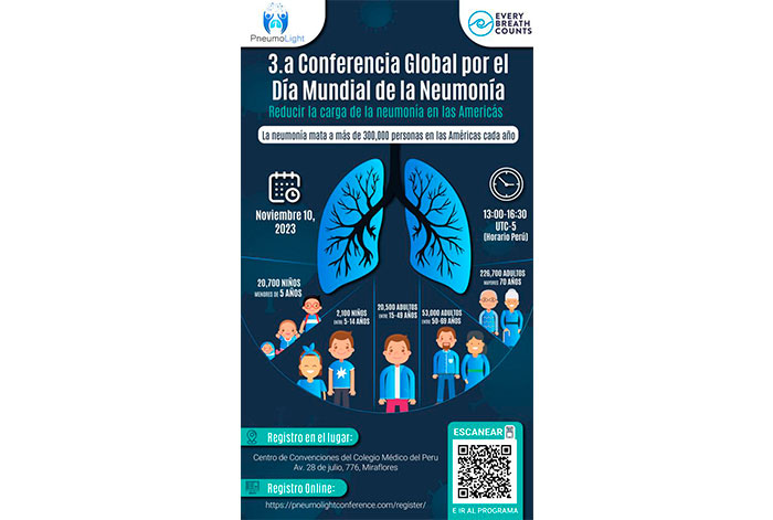 Perú será sede de la 3ra Conferencia Global por el Día Mundial de la Neumonía