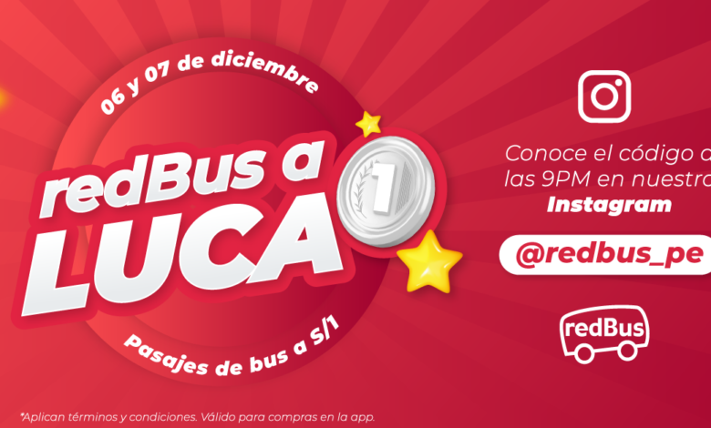 Vuelve redBus a luca: viaja a cualquier destino del país con pasajes a un sol