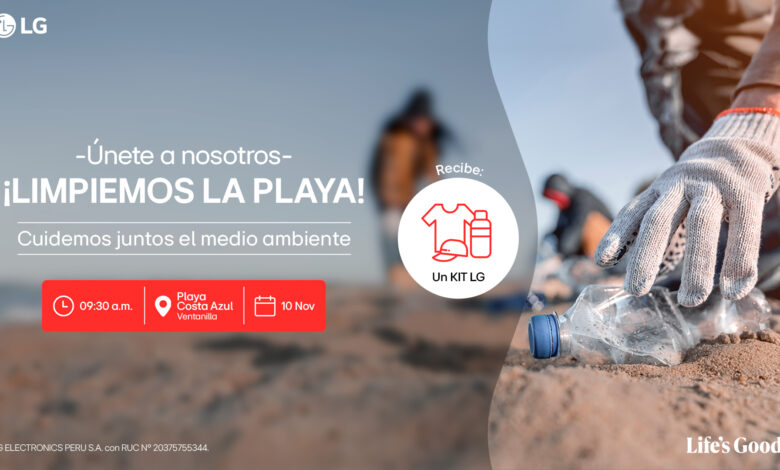 Voluntarios y colaboradores de LG Perú se unen para recoger 3 toneladas de desechos en playa de Ventanilla