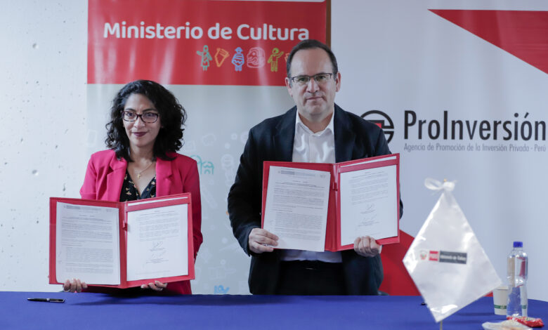 PROINVERSIÓN y Ministerio de Cultura firman convenio para impulsar proyectos APP y Obras por Impuestos