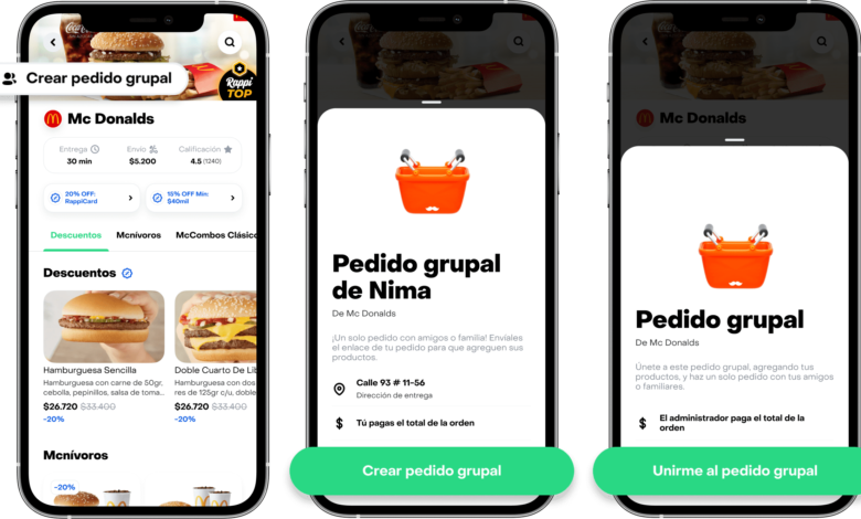 Rappi lanza nueva opción para hacer pedidos grupales
