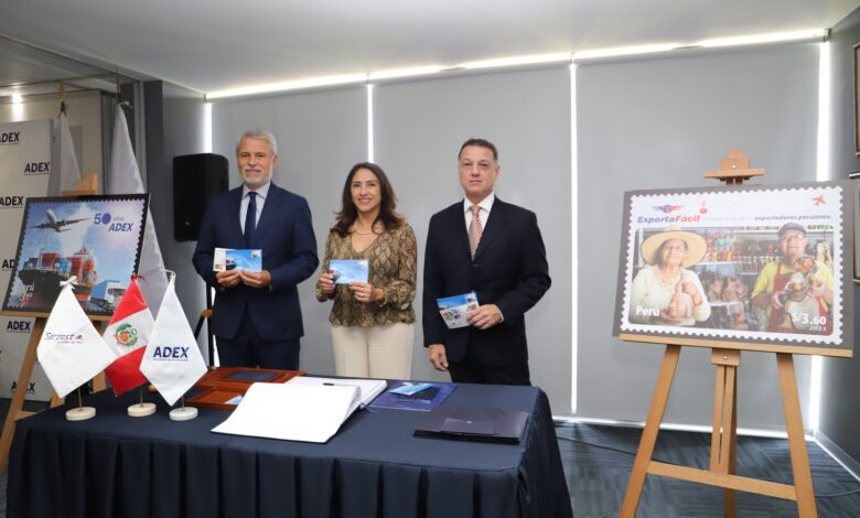 Serpost emite sello postal y matasello por el 50° Aniversario de Adex