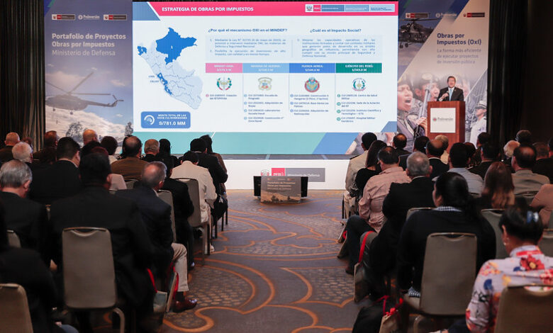 PROINVERSIÓN: MINDEF prevé ejecutar 12 proyectos por más de S/ 780 millones mediante Obras por Impuestos