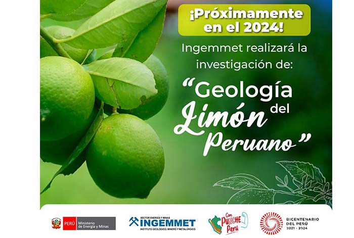 INGEMMET Anuncia Desarrollo del Estudio de la Geología del Limón Peruano