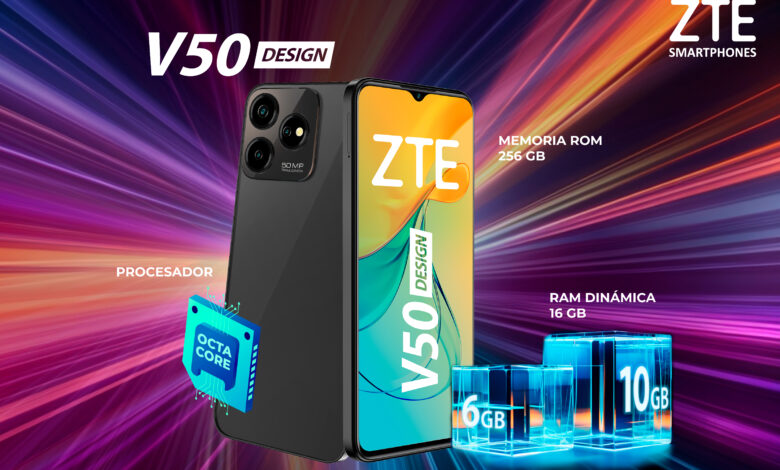 Nuevo ZTE V50 Design: El smartphone que destaca por su gran pantalla y amplia memoria