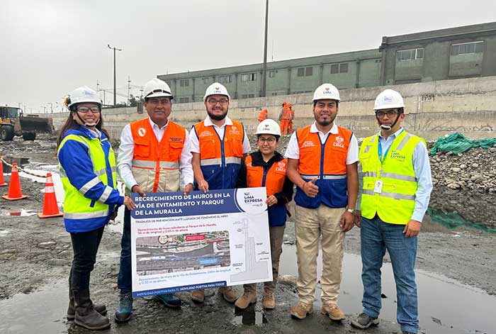 Lima Expresa culmina con éxito el recrecimiento de muros en la Vía de Evitamiento y Parque de La Muralla