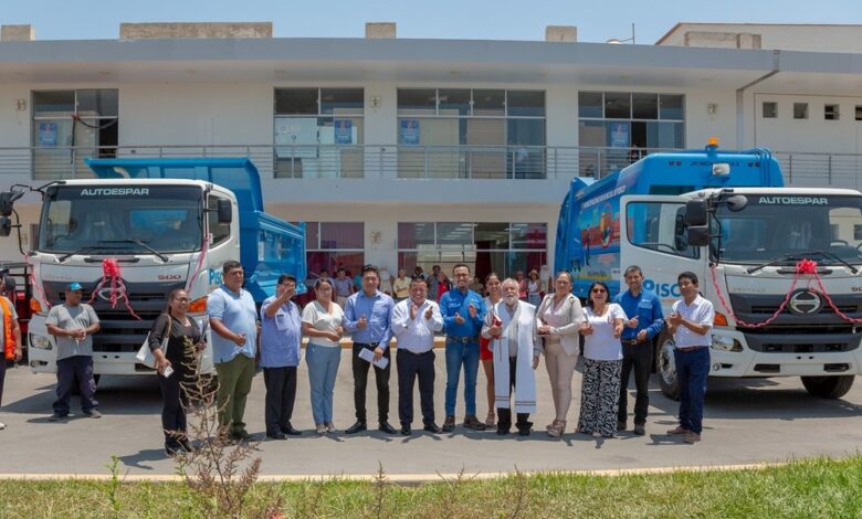 Pisco recibe nueva flota vehicular para mejorar limpieza pública y recolección de residuos
