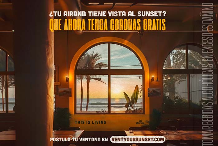 “Rent your sunset”, el proyecto de Corona que alquila las ventanas con los mejores ‘sunsets’