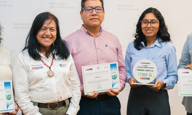 MINAM reconoce a COSAPI por su excelencia en gestión de residuos de aparatos electrónicos