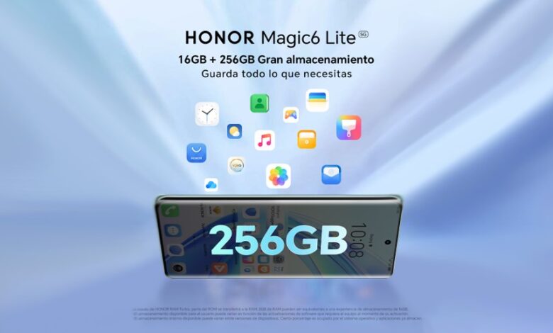 HONOR Magic6 Lite: Además de pantalla resistente, amplio almacenamiento