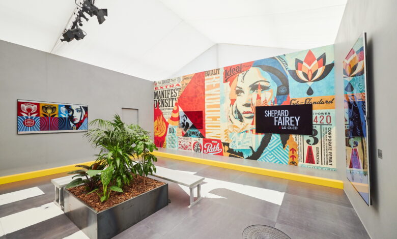 LG OLED y Shepard Fairey llevan el arte callejero al ámbito digital