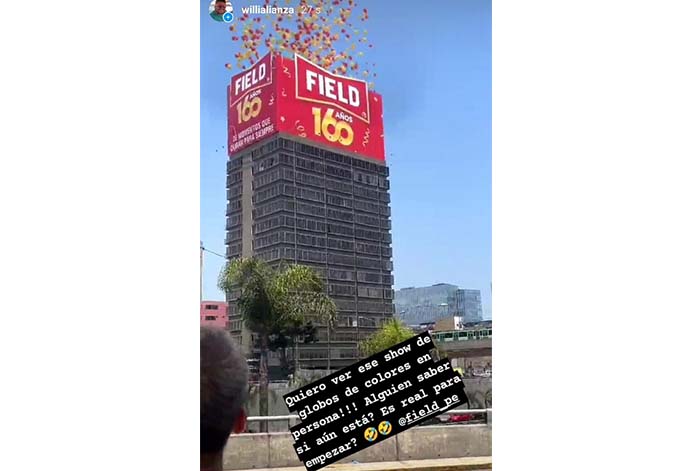 Field celebra su aniversario con 160,000 globos en Lima mediante CGI