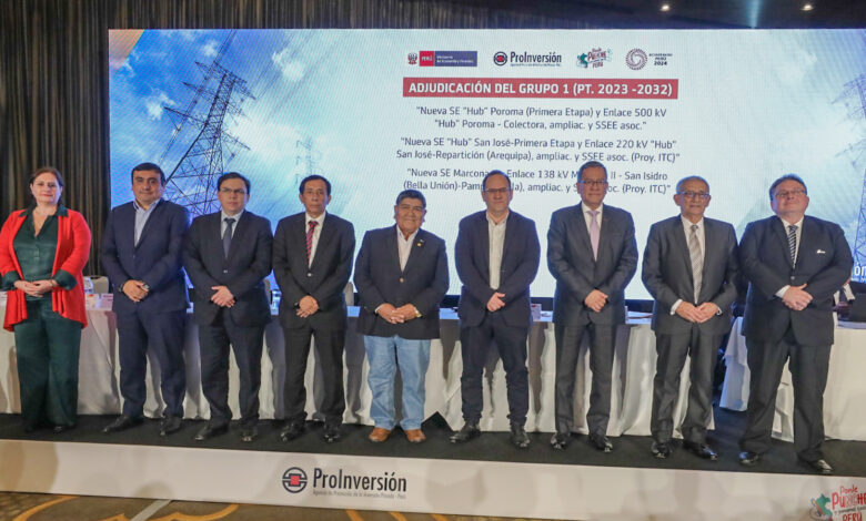 PROINVERSIÓN adjudicó tres proyectos eléctricos que beneficiarán a un millón de personas de Ica y Arequipa