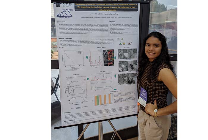 Ingeniera peruana fue reconocida en el evento NanoAndes 2023 en Brasil