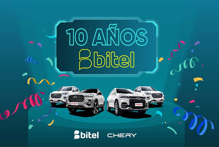 Bitel celebra 10 años en Perú con el sorteo de cuatro exclusivas Chery Tiggo