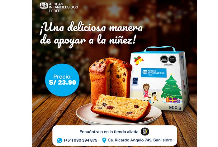 Panetón navideño de Aldeas Infantiles SOS Perú aportará cerca de dos millones de raciones de alimentos para la niñez en situación de vulnerabilidad