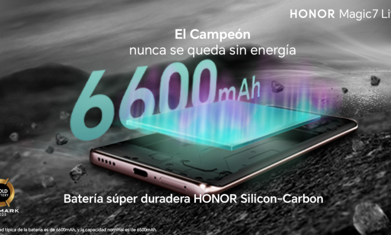 HONOR Magic7 Lite: la batería de Silicon-Carbon de 6600mAh que redefine la libertad