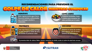 Golpes de calor: SUTRAN enseña a conductores cómo prevenir consecuencias de las altas temperaturas