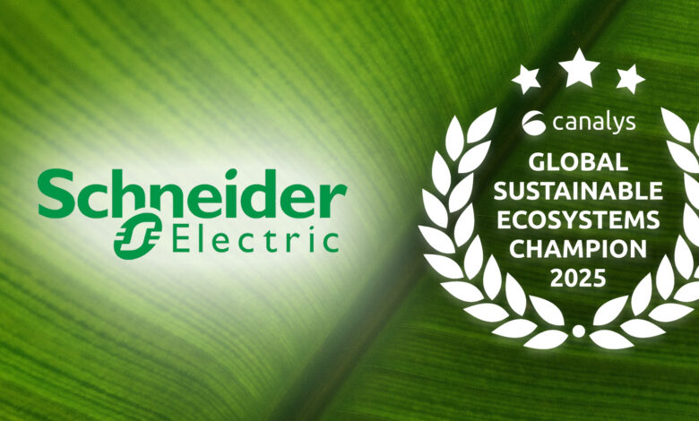 Canalys reconoce a Schneider Electric como campeón en sostenibilidad