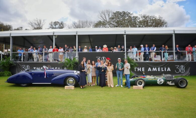 Los ganadores de Amelia: el Alfa Romeo de 1938, y Lotus 49, de 1967, obtienen el galardón ‘Best of Show’