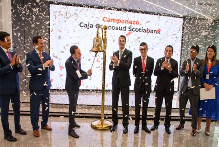 Caja Cencosud Scotia celebra con un campanazo su primera emisión en el mercado de valores