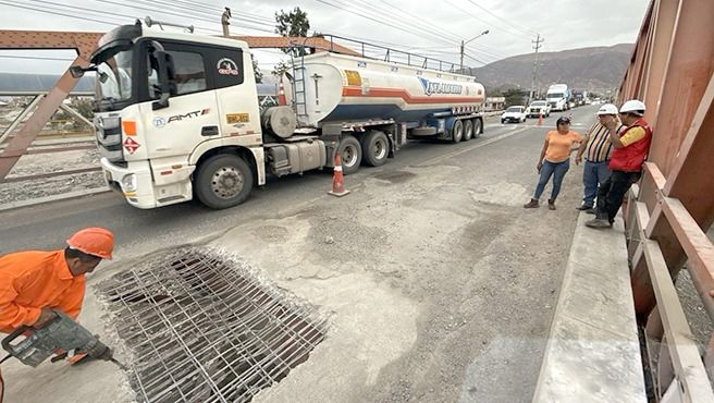 MTC ejecuta trabajos de reparación en el puente Nasca para garantizar tránsito seguro