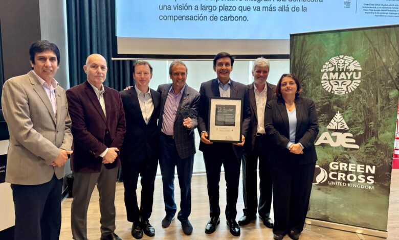 Green Cross Reino Unido reconoce a Grupo AJE por “Superfrutos que conservan bosques”, modelo que protege la Amazonía