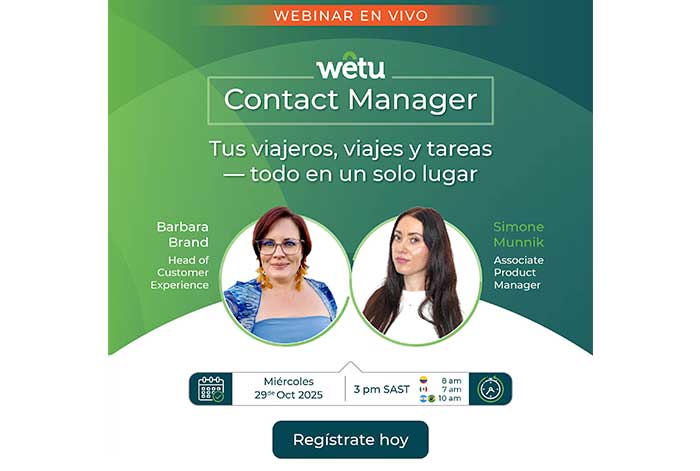 Wetu sincroniza los datos del viajero y los itinerarios con el lanzamiento de Contact Manager.