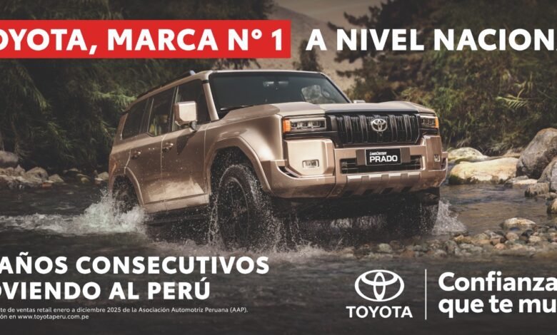 Toyota supera su récord de ventas y consolida su liderazgo por 34 años consecutivos en el mercado automotriz peruano