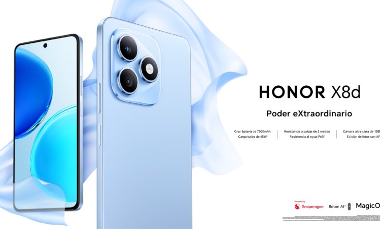 HONOR X8d llegó a Perú con batería de larga duración, cámara de 108MP y Botón IA