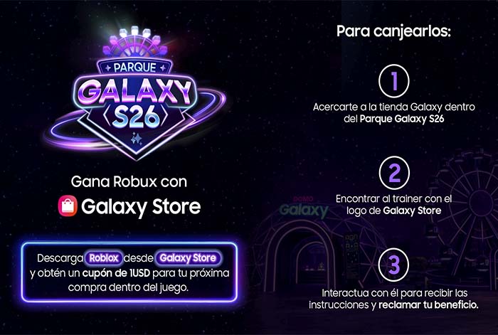 Samsung Per Crea El Parque Galaxy S26 En Roblox Para Llevar Una GALAXY 