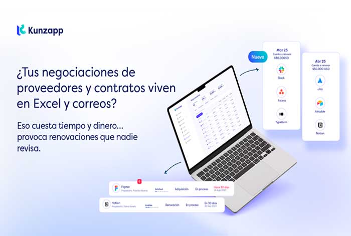 Kunzapp lanza “Negociaciones”, su nueva funcionalidad para controlar contratos y proveedores de software