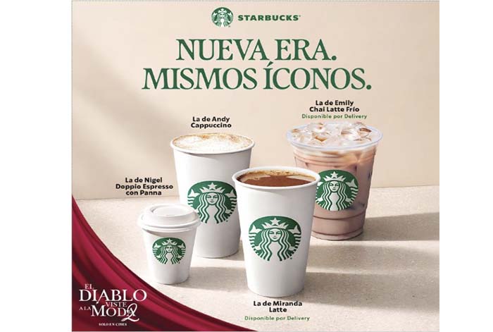 Starbucks presenta nueva colección de bebidas inspirada en los personajes de “El Diablo Viste a la Moda 2”