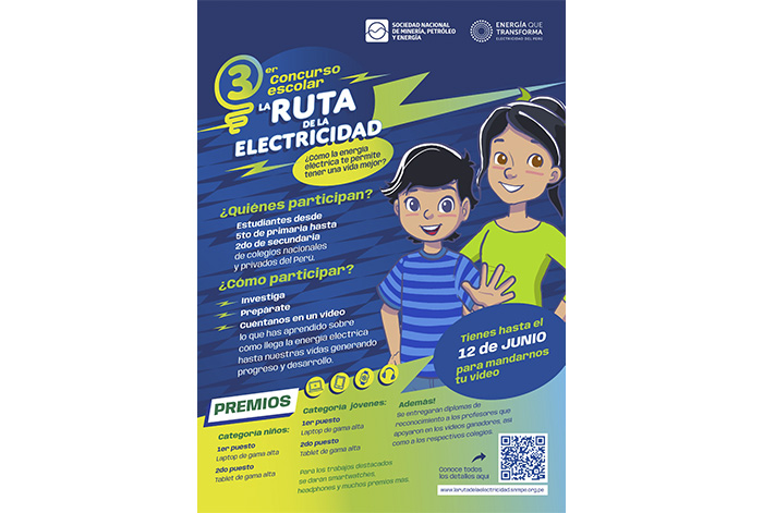 SNMPE: Lanza el concurso escolar “La ruta de la electricidad” 2026