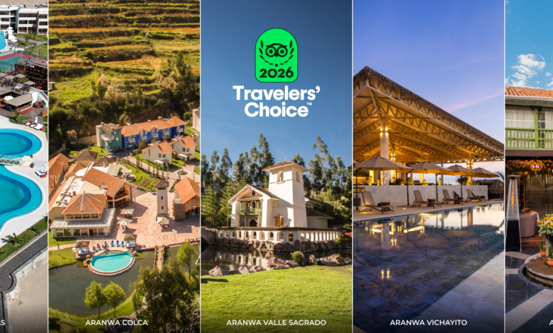Aranwa Hotels Resorts & Spas es reconocido con el sello Tripadvisor Travelers’ Choice 2026 y se ubica entre el Top 10% de los mejores hoteles del mundo