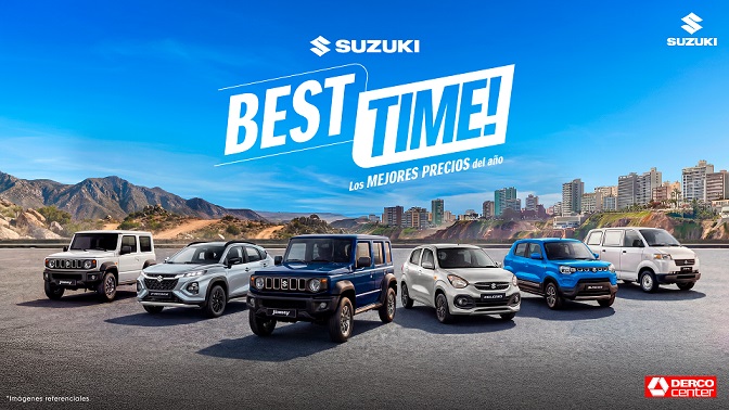 suzuki lanza “suzuki best time” con los mejores precios y beneficios del año para que compres tu próximo carro