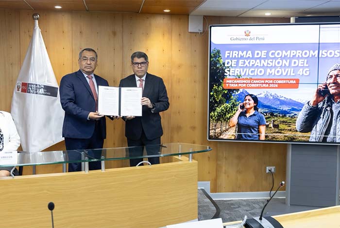 Más peruanos accederán a conectividad 4G: Claro Perú firma compromiso de expansión mediante el Canon por Cobertura 2026
