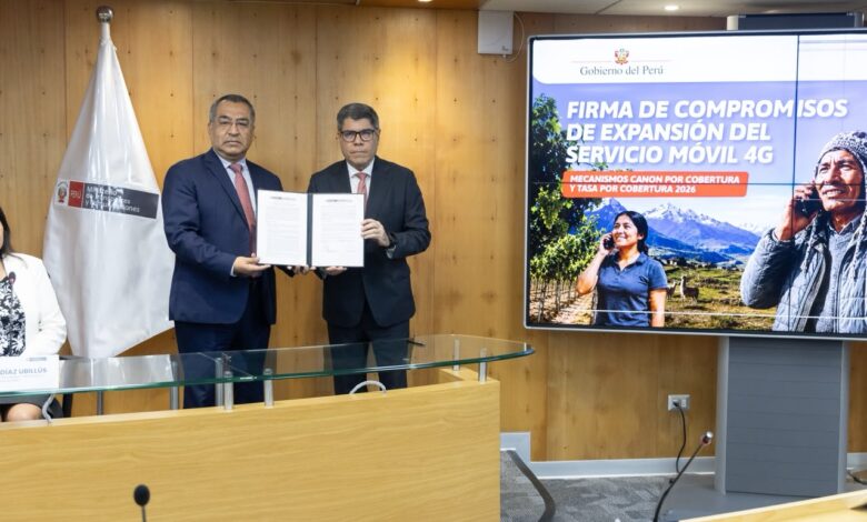 Más peruanos accederán a conectividad 4G: Claro Perú firma compromiso de expansión mediante el Canon por Cobertura 2026