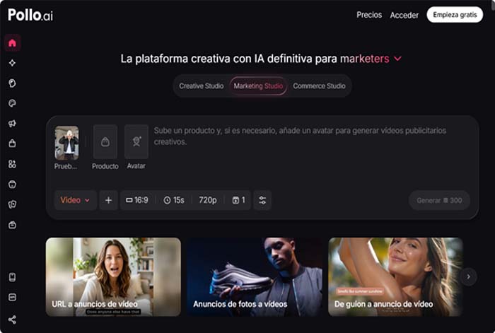 Plataformas como Pollo AI