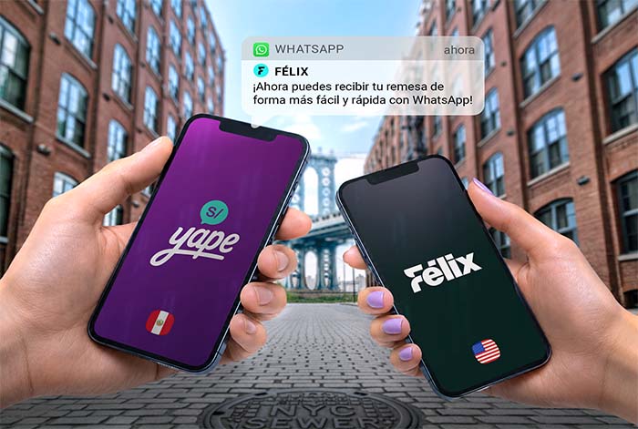 Yape y Félix se unen para simplificar la recepción de remesas desde Estados Unidos