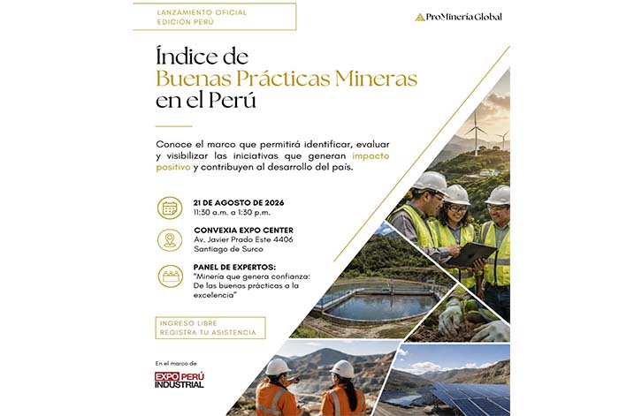 ProMinería Global lanza el “Índice de Buenas Prácticas Mineras en el Perú 2026”