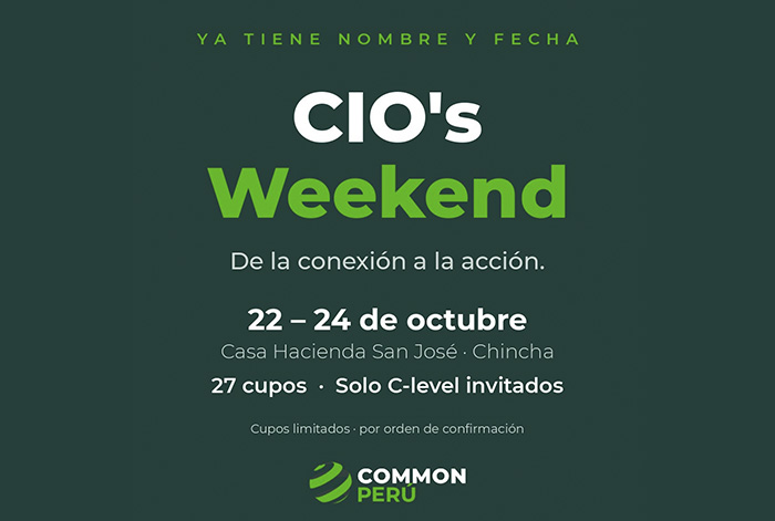 Common Perú lanza el CIO's Weekend: 27 líderes de tecnología debatirán la agenda real de la IA y la ciberseguridad en una hacienda del siglo XVII