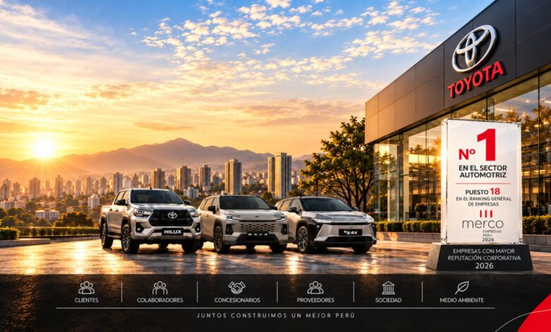 Toyota del Perú reafirma su liderazgo en el sector automotriz y avanza seis posiciones en el Ranking Merco Empresas 2026